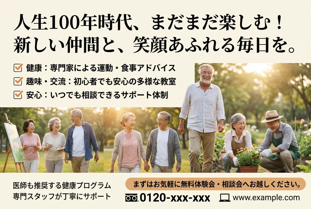 nano banana: 人生100年時代、まだまだ楽しむ！