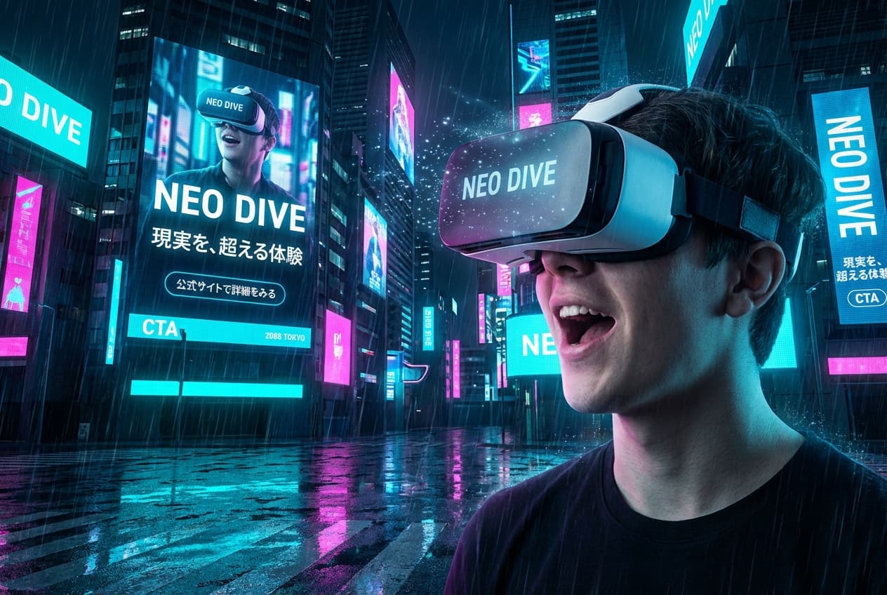 nano banana: サイバーパンク広告