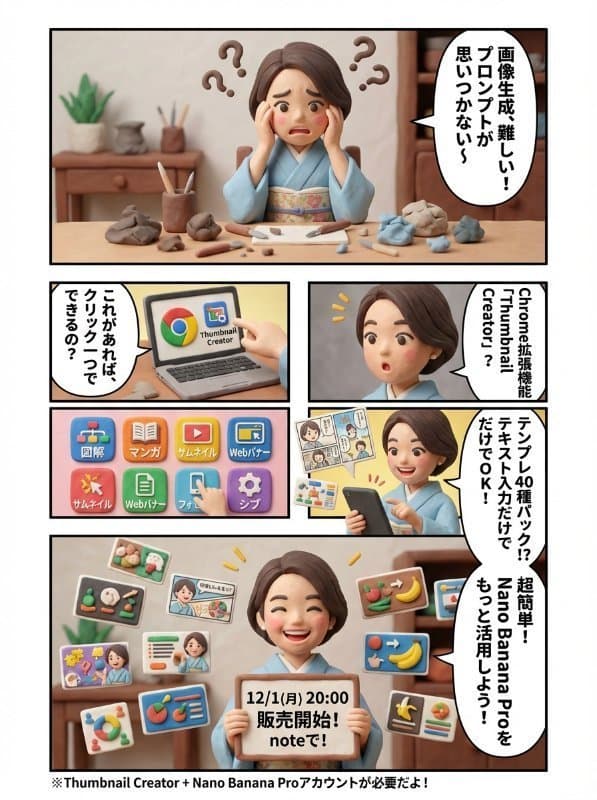 マンガ:クレイアニメ風